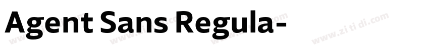 Agent Sans Regula字体转换